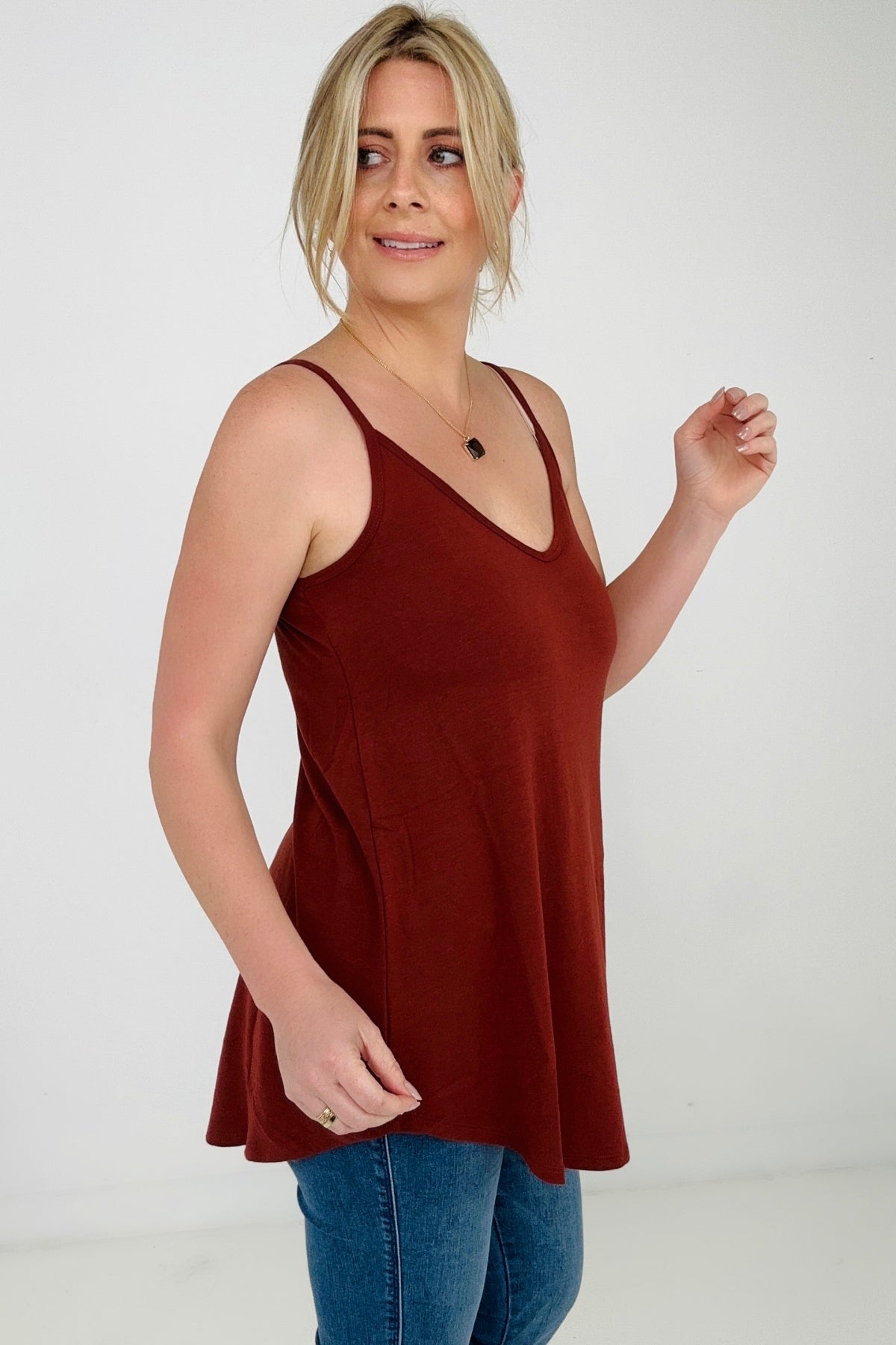 "Remi" Zenana Reversible Spaghetti Strap Cami