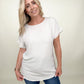 Zenana Rolled Sleeve Boat Neck Top
