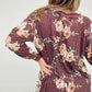 BiBi Floral Print Jacquard Knit Sweatshirt With Cut Edge