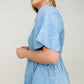 White Birch Short Sleeve Solid Woven Top