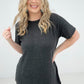 Zenana Melage Baby Waffle Short Sleeve Top