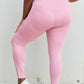 Zenana Fit For You Full Size High Waist Active Leggings in Light Rose
