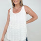 Zenana Swiss Dot Round Neck & Round Hem Tank Top