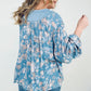 BiBi Floral Woven York Tied Neck Long Sleeve Top