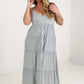 New Colors - Zenana V-Neck Cami Maxi Tiered Dress with Side Pockets