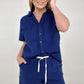Zenana "April" Gauze Drawstring Waist Shorts