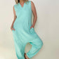 Zenana Solid Sleeveless Harem Jumpsuit