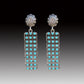 Art Deco Inlaid Turquoise Drop Earring