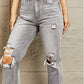 BAYEAS High Waisted Cropped Straight Jeans