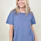 Cotton Bleu Washed Cotton Slub Tee Shirt