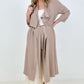Jade By Jane Draped Front Long Body Jacket
