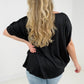 White Birch Short Sleeve Solid Knit Top