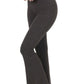 Zenana Solid High Waist Yoga Flare Pants