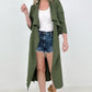 Jade By Jane Draped Front Long Body Jacket