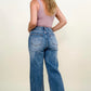 Bayeas High Rise Distressed Wide Leg Cropped Jeans