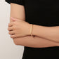 Cubic Zirconia Hinged Bangle Bracelet (With Box)