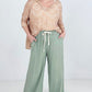 ADORA Solid Wide Leg Pants With Side Pockets