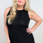 Zenana Luxe Rayon Solid Sleeveless Hi-Low Hem Top