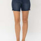 Judy Blue MR Mid Length Cut Off Denim Shorts
