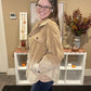 Oatmeal Corduroy Dip dye Shacket
