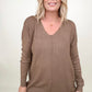 Zenana Front Seam Light Knit Sweater