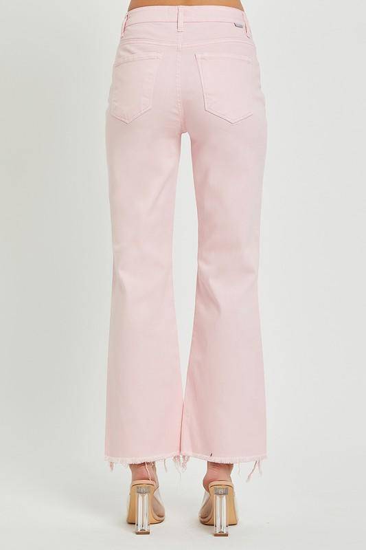 Risen High Rise Destroyed Straight Pants