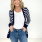 Zenana Striped Snap Button Cardigan