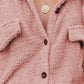 Plush Button Down Pocketed Shirt Jacket