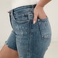 Judy Blue High Waist Embroidered Pocket Cutoff Shorts
