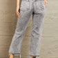 BAYEAS Acid Wash Distressed Straight Jeans