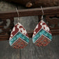 Retro Teardrop Cow/Leopard Pattern Drop Earrings