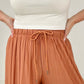 Zenana Woven Pleated Wide Leg Pants With Lining