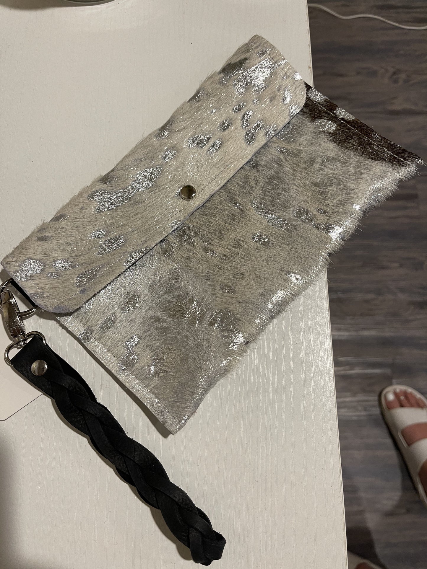 Cowhide Envelope Wristlet