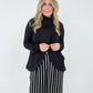 New Colors - Rae Mode Cowl Neck Asymmetric Jacket