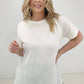 Zenana Melage Baby Waffle Short Sleeve Top