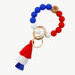 Contrast Tassel Bead Wristlet Key Chain
