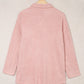 Plush Button Down Pocketed Shirt Jacket