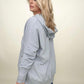 Batwing Sleeve Buttoned Hoodie with Pockets