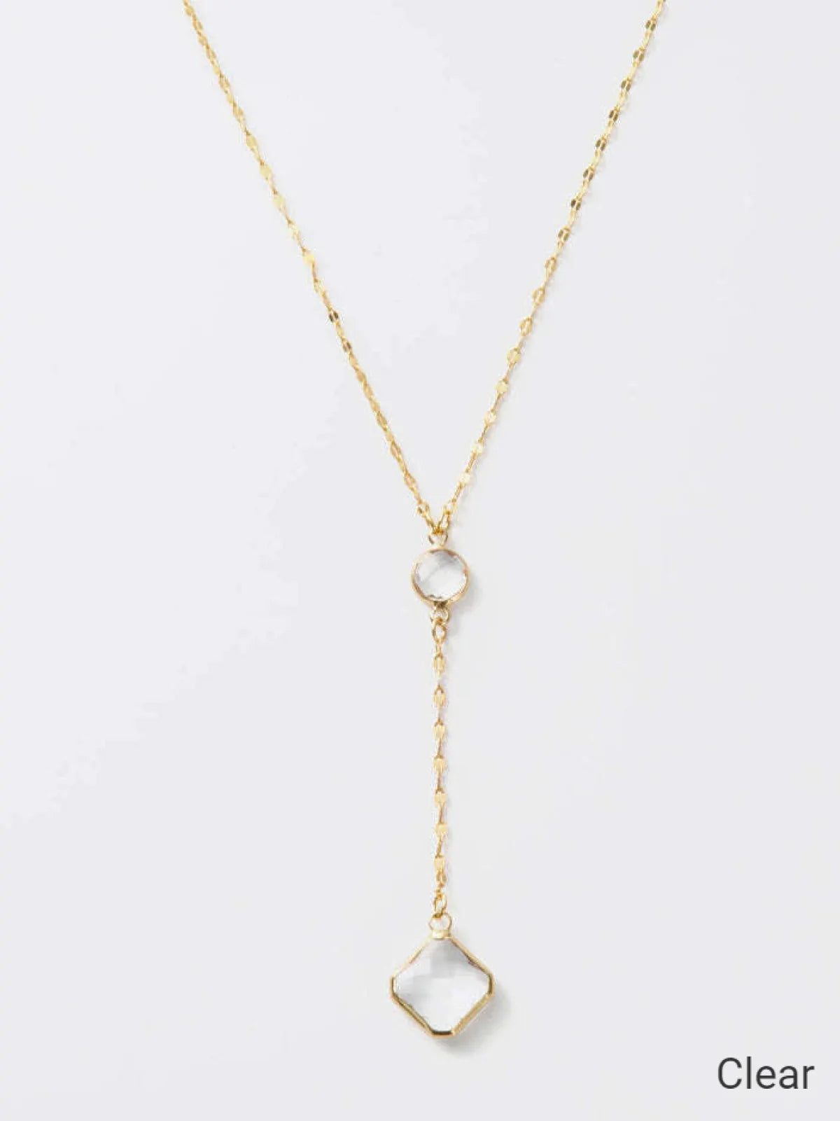 Melania Clara Crystal Connector and Pendant Y Necklace
