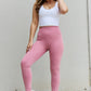 Zenana Fit For You Full Size High Waist Active Leggings in Light Rose