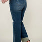 Judy Blue Mid-Rise Destroy & Single Cuff Dad Jean Straight Jeans