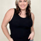 FawnFit Slim Fit High Neck Ribbed Tank Top With Built-In Bra