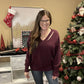 Cut Out V Neck Sweater