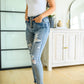 Talulla Bleach Splash Button Fly Destroyed Skinny Jeans