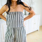 Modern Stripes Sleeveless Jumpsuit