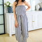 Modern Stripes Sleeveless Jumpsuit