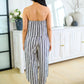 Modern Stripes Sleeveless Jumpsuit
