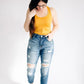 Risen Dark Distressed Capris