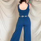 FawnFit Wide Leg Sleeveless Jumpsuit With Built-In Bra