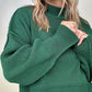 Zenana Oversized Cropped Sweater With Size Slits